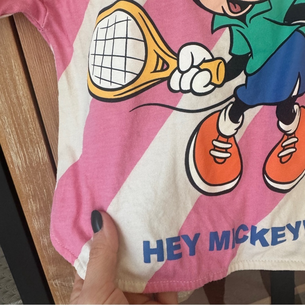 Zara kids x Disney tee Minnie Mouse tennis mickey striped toddler girl graphic - Picture 8 of 8